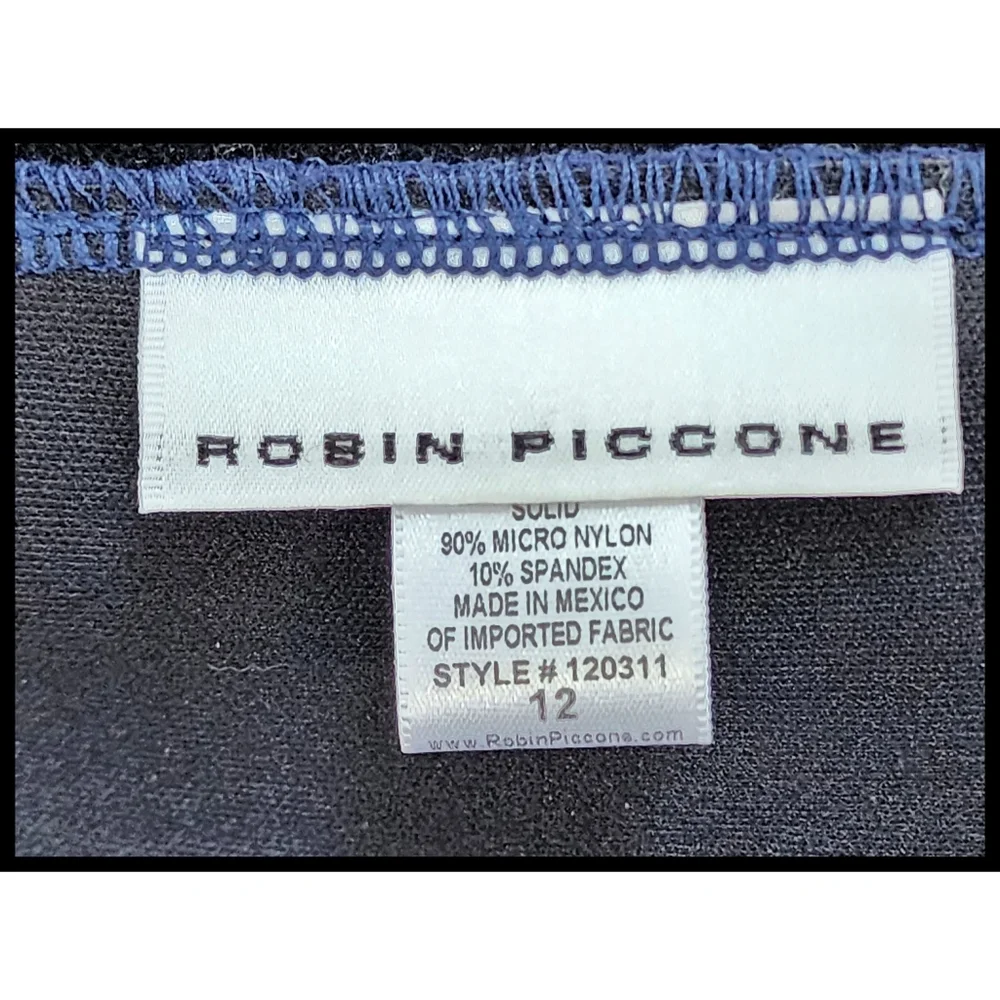 NWT Robin Piccone Penelope Crochet One Piece Swimsuit Halter Tie Blue 12 NEW